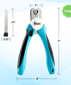 Alternative view of Boshel Dog Nail Clippers and Trimmer with Safety Guard to Avoid Over-Cutting Nails & Free Nail File - Razor Sharp Blades - Sturdy Non Slip Handles - for Safe, Professional at Home Grooming Large/Medium