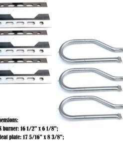 Alternative view of Direct Store Parts Kit DG111 Replacement for Nexgrill 720-0011,720-0047-U Gas Grill Burner and Heat Plate - 3 Pack (Stainless Steel Burner + Stainless Steel Heat Plate)