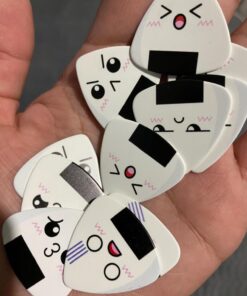 Dulphee Guitar Picks, Ukulele Picks White Sushi Rice Balls Pattern Guitar Picks Classical Triangle 0.96mm Heavy Guitar Plectrums 12 Pack for Bass, Acoustic & Electric Guitars White Rice Ball 12 pack 32 71idjmUHHuL
