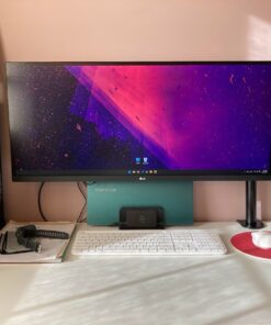 WALI Single Monitor Mount, Single Monitor Arm Desk Mount,Desk Monitor Stand, Holds Screen Up to 27inch, 22lbs, Adjustable Mount with C-CLAMP Designed for Home Office Application(M001), Black 16 inch Tall 33 71ie251kZWL