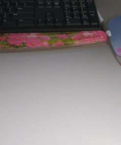 Fellowes Photo Gel Mouse Pad and Wrist Rest with Microban Protection, Pink Flowers (9179001) Blue/Pink 16 71ie6kWL8L