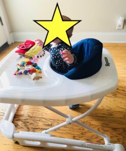 Joovy Spoon Baby Walker & Activity Center Featuring Three Adjustable Heights, Tough Luggage Grade Seat Material, and 30 lb Weight Capacity - JPMA Safety Certified (Blueberry) Blueberry 36 71ier6UaTvL