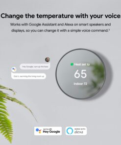 Google Nest Thermostat - Smart Thermostat for Home - Programmable Wifi Thermostat - Snow 43 71iesAuZawL