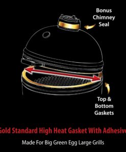 Alternative view of Gold Standard High Heat Gasket with Adhesive for Large Big Green Egg with Kevlar and Nomex - 2yr Warranty