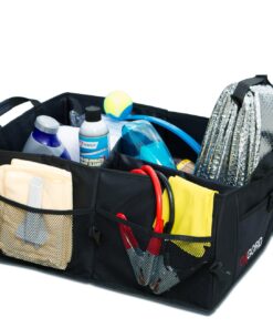 Car Organizer & Storage for Trunk - Collapsible, Sectional & Non-Slip - Consoles for SUV Truck Car Accessories - Automotive Cargo Caddy w/ Adjustable Straps Best for Women & Men Grocery Shopping Etc 24 71ieyWQ2uBL