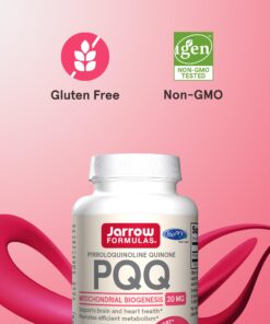 Jarrow Formulas PQQ 20 mg - 30 Servings (Capsules) - Aids Mitochondrial Biogenesis & Metabolism - Supports Brain, Heart Health & Cognitive Function - PQQ Dietary Supplement - Gluten Free 12 71if39qL0kL