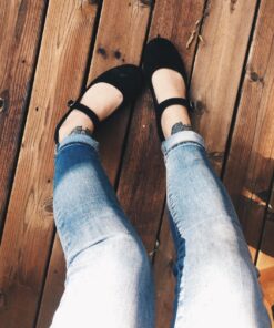 Easy USA Women's Flats,Mary Jane,Ballet 8 Black 114 13 71ifIldotRL