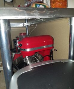 GRIDMANN Stainless Steel Kitchen Prep Table 48 x 24 Inches with Backsplash & Under Shelf, NSF Commercial Work Table for Restaurant and Home 48 in Long x 24 in Deep 53 71ij1yWn7zL