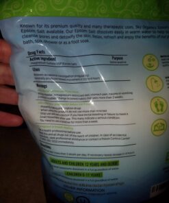 Sky Organics 5 lbs Epsom Salt - 100% Pure Magnesium Sulfate, USP Grade, Kosher, Non-GMO - Bath and Foot Soak, Soothing Body Soak. Made in USA, 44 71ijUg9ivGL