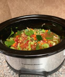 Hamilton Beach Programmable Slow Cooker with Flexible Easy Programming, 5 Cooking Times, Dishwasher-Safe Crock, Lid, 7 Quart, Silver 44 71ija7W6IJL