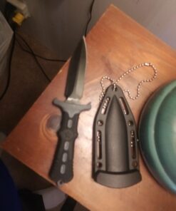 MTech USA – Fixed Blade Knife – Neck Knife - Black Blade, Black and Grey Nylon Fiber Handle, Includes Nylon Fiber Sheath w/ Ball Chain - Hunting, Camping, Survival, Tactical – MT-20-14GY,Black/Grey Black/Grey 41 71ijbNfPjL