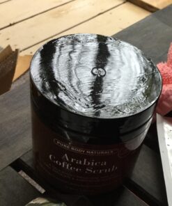 Arabica Coffee Body Scrub Exfoliator - Loaded with Caffeine for Cellulite and Stretch Marks | Exfoliating Skin on Face, Hand, Foot, Butt - Coffee Scrub for Women by Pure Body Naturals, 12 Ounce 65 71ijx6v QML