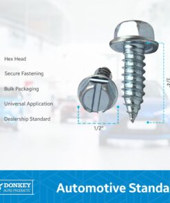 License Plate Screws - Number 14 x 0.75 inch Slotted Hex Head - American (100 per Box) 15 71ikAeZ7rL