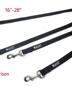 Leashboss Heavy Duty Double Dog Leash Coupler for Large Dogs - 11-20 Inches - Adjustable 1 Inch Nylon Splitter for Two Big Dogs (1 Inch Wide x 11-20 Inches, Black) 11-20 Inch 13 71ilWdVVCS