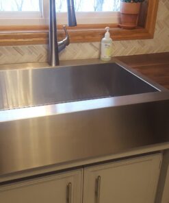 KOHLER Vault 30" Single Bowl 18-Gauge Stainless Steel Farmhouse Apron Front Kitchen Sink with Single Faucet Hole Top Mount Installation K-3935-1-NA 32 71ilfYjRpmL