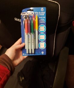 EXPO Vis-a-Vis Wet Erase Markers, Fine Point, Assorted Colors, 8 Count 8 Count (Pack of 1) 40 71imv qi7lL