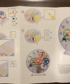 Lily's Home Do-It-Yourself Children's First Puzzle Clock Kit, No Batteries Required, Learn How Clock Gears Work, Colorful and Educational Gift for Kids, Multi-Colored (31 Pieces) 16 71inAImKOoL