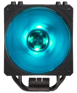 Cooler Master Hyper 212 RGB Black Edition CPU Air Cooler, SF120R RGB Fan, 4 CD 2.0 Heatpipes, Anodized Gun-Metal Black, Brushed Nickel Fins, RGB Lighting for AMD Ryzen/Intel LGA1151 51 71inBd5 9dL