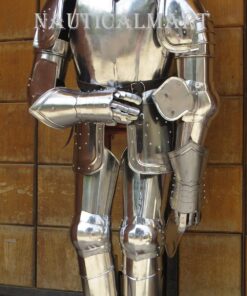 Alternative view of NauticalMart Armor Reenactment Knight Full Suit of Armor Costume IOTC Armoury Silver