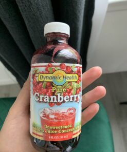 Dynamic Health Pure Cranberry Juice Concentrate, Unsweetened, Natural Antioxidant Support, No Added Sugar, 8 Fl oz 8 Fl Oz (Pack of 1) 15 71inWETBxxL