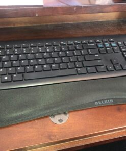 Belkin WaveRest Keyboard Wrist Support - Gel Wrist Pad - Desk Pad - Keyboard Wrist Rest - Wrist Pad For Keyboard - Keyboard Pad With Wrist Support - Ergonomic Computer Pad - Black Black (for Keyboard) Mouse Pad 30 71inXg6TSL