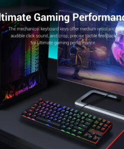 Alternative view of Redragon K552 Mechanical Gaming Keyboard RGB LED Backlit Wired with Anti-Dust Proof Switches for Windows PC (Black, 87 Key Blue Switches) 87 Key Blue Switch Black RGB Backlit