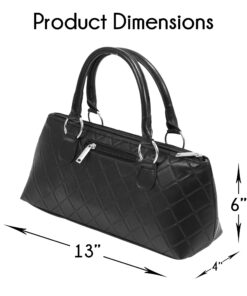 Alternative view of Primeware Wine Clutch Bag (Thermal Insulated) Trendy Women’s Carry Tote | Holds Red & White 750mL Bottles | Trendy Fashion | Incl. Portable Waiter-Style Corkscrew Black Quilted