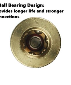 Alternative view of Primefit M1401-5 3-Way Round Air Manifold with (3) 1/4" Industrial 6-Ball Brass Couplers