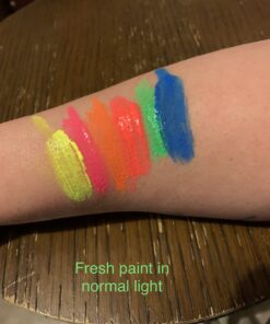 UV Glow Blacklight Face and Body Paint - Neon Fluorescent (0.34oz (Pack of 6)) 0.34 Ounce (Pack of 6) 39 71ipMxZ0SFL