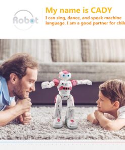 WEECOC RC Robot Toys Gesture Sensing Smart Robot Toy for Girls Can Singing Dancing Speaking Christmas Birthday Gift (Pink) 17 71ipVaQPatL