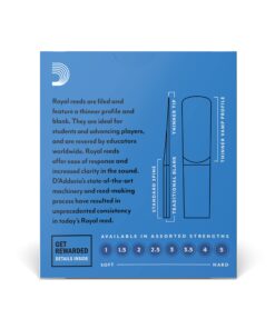 Rico Royal Saxophone Reeds - Alto Sax Reeds with Strong Spine - Alto Saxophone Reeds Great for Classical or Jazz - Strength 2.5, 10-pack 6 71iqJk513mL