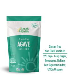 Alternative view of Health Garden Blue Agave Sweetener Crystals - Organic - Non GMO - Low Glycemic - Kosher - Keto Friendly (12 oz)