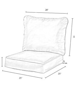 Greendale Home Fashions Deep Seat Cushion Set, Teal 12 71iqxi5KWiL