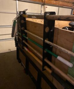 Buyers Products LT35 Vertical Hand Rack for Enclosed Landscaping Truck Trailers & Garage or Shed Walls Holds 6 Tools for Shovels, Rakes, Hoes, Heavy Duty Steel, 1 Pack, Black 29 71irETdq2L