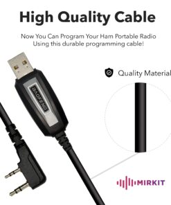 MIRKIT Baofeng Programming Cable for Two Way ham Portable radios: UV-5R, 5RA, 5R Plus, 5RE, UV-82, BF-F8HP, UV3R Plus, BF-888S, 5R EX, 5RX3, GA-2S, BF-F8+, H777 UV82HP 1X 18 71irP2iOfdL