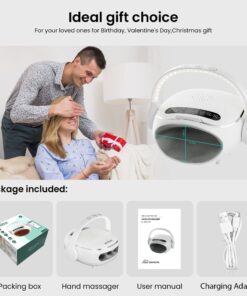 Snailax Upgraded Hand Massager with Heat, Compression, Cordless Hand Massager TooL for Arthritis and Carpal Tunnel, White Noise Machine, Night Light, Bluetooth Speaker, Gifts for Women,Men,App Control Upgraded 423APP 40 71iraLOlh5L