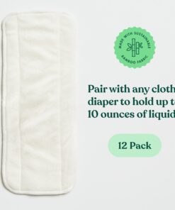 Naturally Natures Cloth Diaper Inserts 5 Layer. Bamboo Reusable Liners (Pack of 12) 21 71irhAtsp2L
