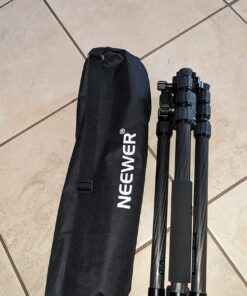 Neewer Carbon Fiber 66 inches/168 centimeters Camera Tripod Monopod with 360 Degree Ball Head,1/4 inch Quick Shoe Plate,Bag for DSLR Camera,Video Camcorder,Load up to 26.5 pounds/12 kilograms 139 71irjzhSDL
