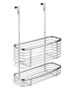 iDesign Axis Over the Cabinet 2-Tier Kitchen Storage Basket Organizer for Aluminum Foil, Sandwich Bags, Cleaning Supplies, Garbage Bags, Bath Supplies, Chrome 30 71irsIzYM4L