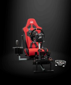 OpenWheeler GEN3 Racing Wheel Simulator Stand Cockpit Red on Black, Video Game Controller, Fits All Logitech G923, G920, Thrustmaster, Fanatec Wheels, Compatible with Xbox One, PS4, PC Platforms. 46 71isPnQau5L