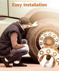 GUTA Trailer Tire Pressure Monitoring System, Trailer TPMS with 6 Sensors, 6 Alert Modes, Signal Booster, Power Saving Display, Long Sensing Distance, for 3 Trailers (T1/T2/T3), for RV, Trailer 6-Sensors 25 71isjI1lFeL