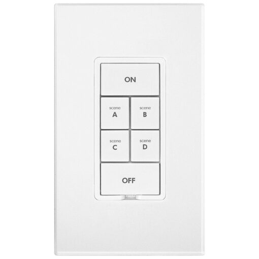 Insteon Smart Dimmer 6-Button Keypad, KeypadLinc in-Wall Controller, 2334-232 (White) - Insteon Hub Required for Voice Control with Alexa & Google Assistant White 6 Button Keypad Dimmer