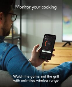 CHEF iQ Smart Wireless Meat Thermometer with 2 Ultra-Thin Probes, Unlimited Range Bluetooth Meat Thermometer, Digital Food Thermometer for Remote Monitoring of BBQ Grill, Oven Hub + 2 Probes (2023) 51 71itA4OjWKL 1