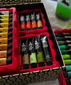 Arteza Acrylic Paint Set, 100 Colors, 0.41 fl Oz /12ml Tubes of Craft Paint, Heavy-Body, Glossy Finish, Colorful Addition to Your Art Supplies 100 x 12ml (0.41 fl oz) Craft 48 71itrdAQvL