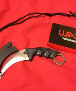 Vulcan Gear Tactical Hawkbill Karambit Knife with Sheath and Cord Silver blade 1. Silver 55 71iu488RkHL