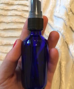 GPS High Quality Cobalt Blue Boston Round Glass Bottle with Black Fine Mist Sprayer, 2 Oz, Set of 12 6 71ivOFm6rrL