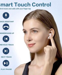 Wireless Earbuds Bluetooth Headphones with 30H Cycle Playtime Built-in Mic Stereo Earphones Sound IP67 Waterproof Sports Headsets Air Buds Pro Touch Control Smart Pop-up Auto Pairing 13 71iw4uYbqvL
