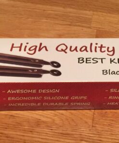 Vivree Kitchen Tongs Set - Salad & Grill Stainless Steel Serving Tongs with Silicone Tips - 9"&12" (Black) Black 84 71iwhSj JcL 2