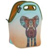 Artovida Artists Collective Insulated Neoprene Lunch Bag - Washable Soft Lunch Tote for Work and Picnic - Design by Monika Strigel (Germany) Elephant - Classic Monika Strigel Elephant 15 71ix loOCHL