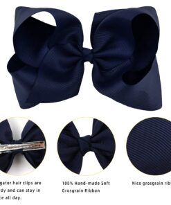 20pcs Hair Bows for Girls, CN 6inch Grosgrain Ribbon Bows Alligator Clips, Cute Hair Accessories for Baby Toddlers Kids Infants Children 6 Inch (Pack of 20) 15 71ix9gH hoL
